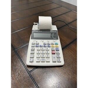 Sharp EL-1750V Printing Calculator 12-Digit 2-Color Print Desktop - Tested